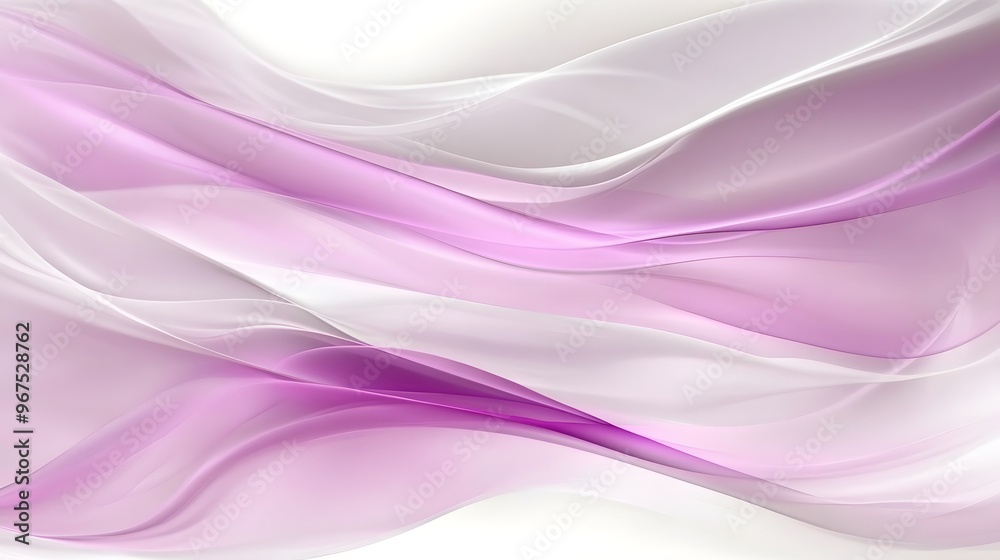 Abstract Purple and White Flowing Background