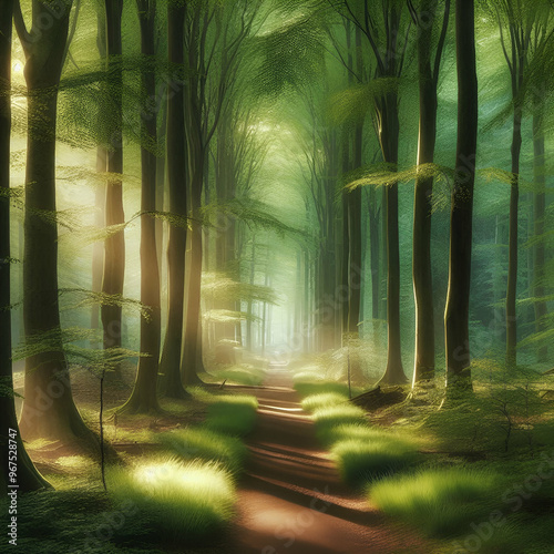 morning in the woods