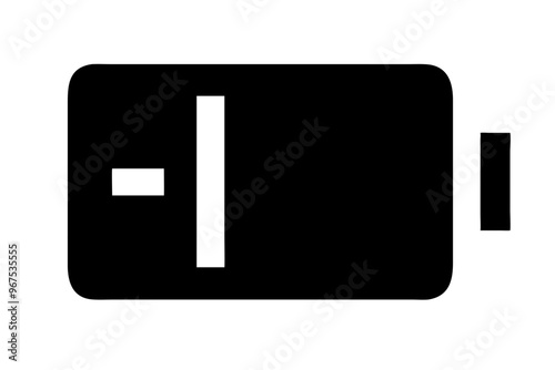 Battery solid web icon vector illustration 