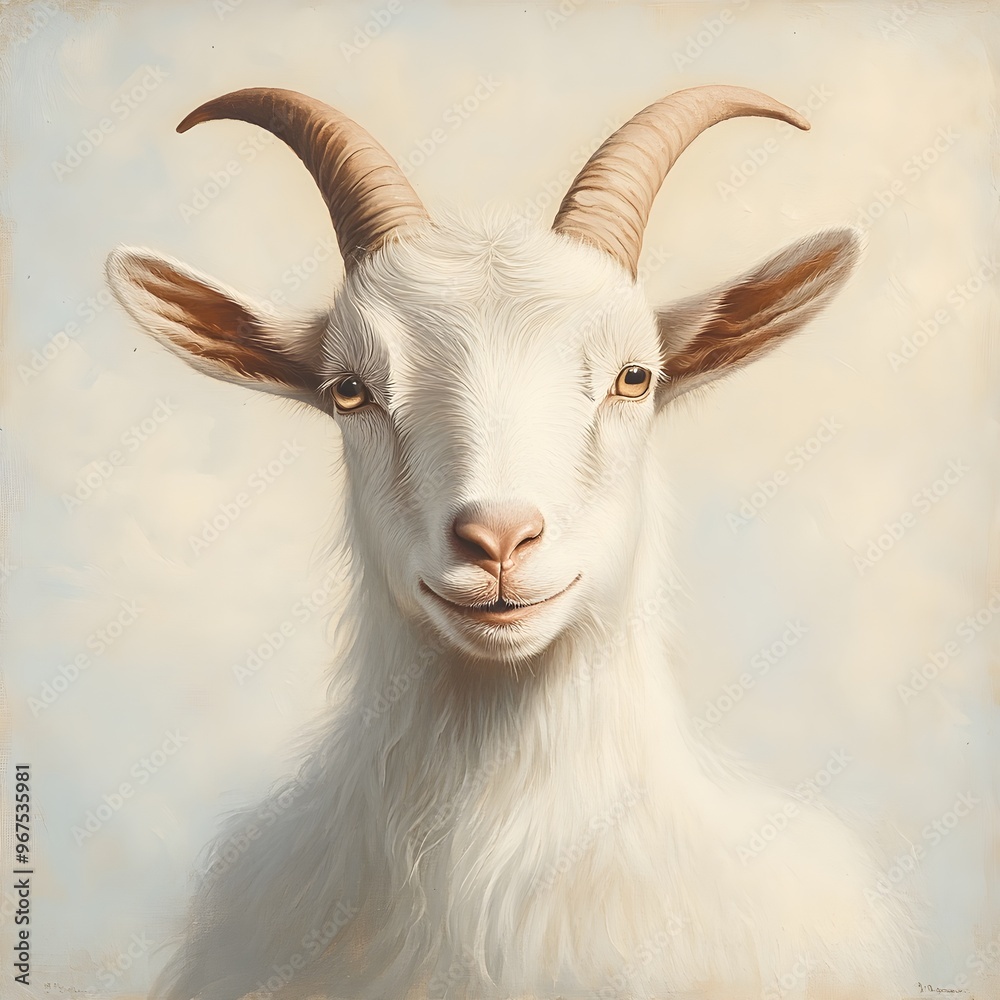 Realistic goat photo in high resolution, highlighting the natural beauty of the animal Realistic goat photo in high resolution, highlighting the natural beauty of the animal