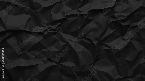crumpled black paper texture background