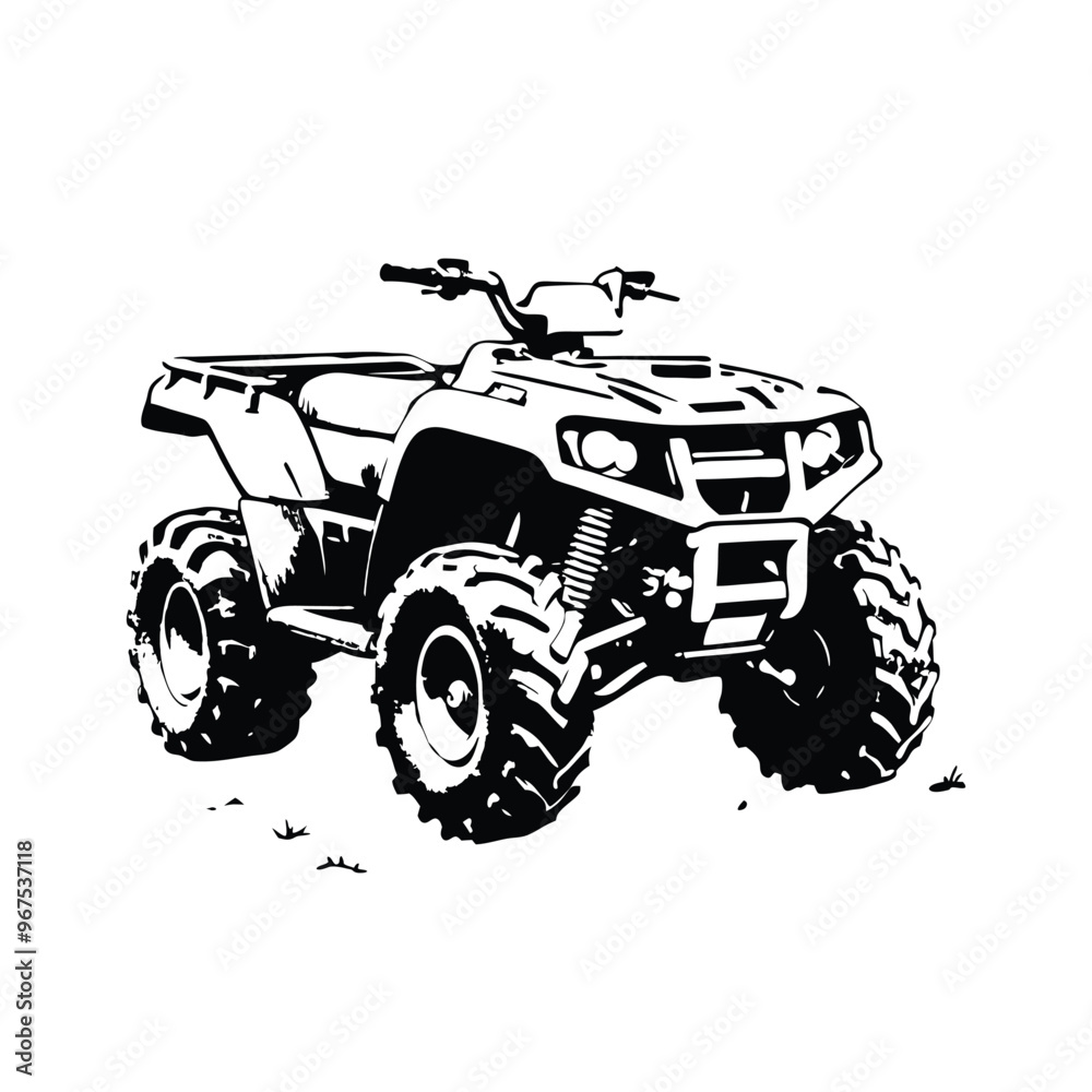 atv stencil vector hand drawn illustration atv stencil vector hand drawn illustration