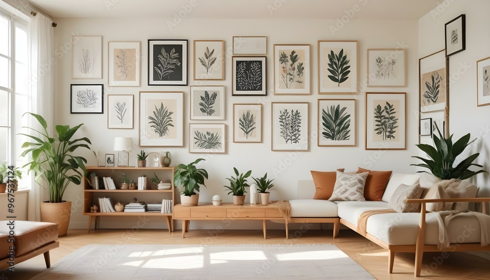 Photo interior modern design room 3d illustration; Photo interior modern design room 3d illustration;