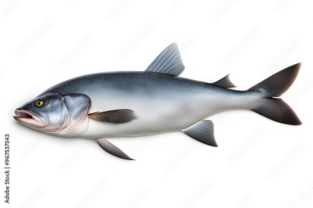 Blue catfish on white background, Ai Generated Blue catfish on white background, Ai Generated