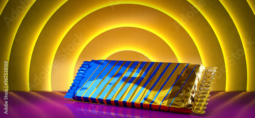 Chocolate candy bar background, ideal for a product mockup