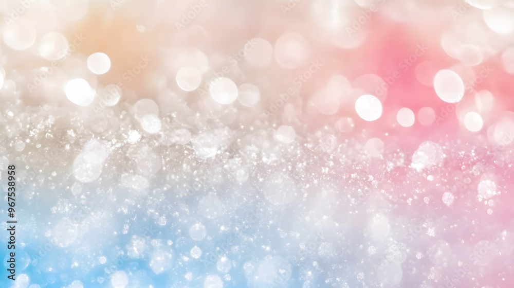 Fototapeta premium Abstract Pink and Blue Glitter Bokeh Background