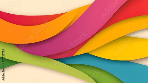 Abstract Colorful Waves Background