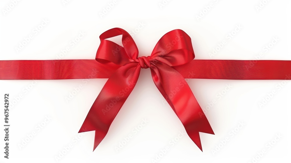 Red satin ribbon bow isolated on white, perfect for gift wrapping and holiday decorations, featuring a festive design ideal for Christmas, birthdays, and special celebrations Red satin ribbon bow isolated on white, perfect for gift wrapping and holiday decorations, featuring a festive design ideal for Christmas, birthdays, and special celebrations