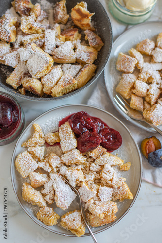 Austrian sweet pancake kaiserschmarrn 