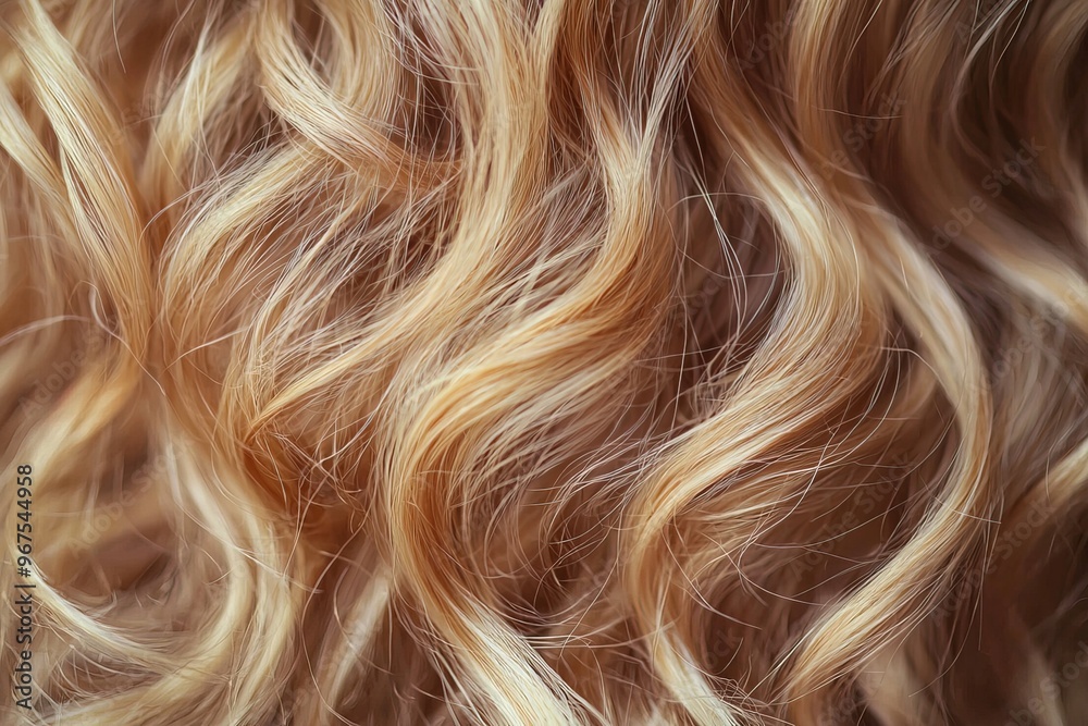 closeup texture of golden blonde curly hair closeup texture of golden blonde curly hair