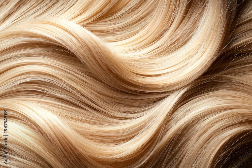 closeup texture of natural golden blonde smooth long healthy hair with waves closeup texture of natural golden blonde smooth long healthy hair with waves