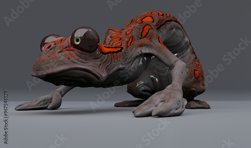 3d lizard, lizard with big eyes