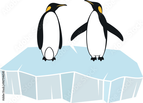 Penguin logo. King Penguin. Set