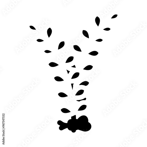 moringa leaves ayurvedic herb glyph icon vector. moringa leaves ayurvedic herb sign. isolated symbol illustration photo