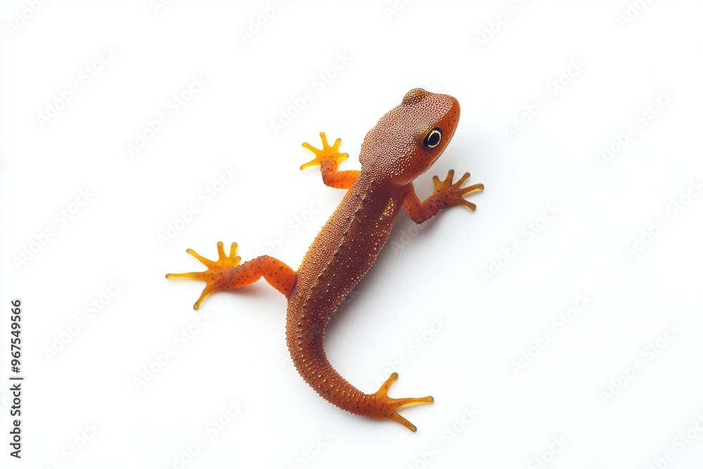 Obraz premium The following is a PNG image of a baby Himalayan Newt or Crocodile Newt (Tylototriton verrucosus). This is a species of newt found in Southeast Asia.