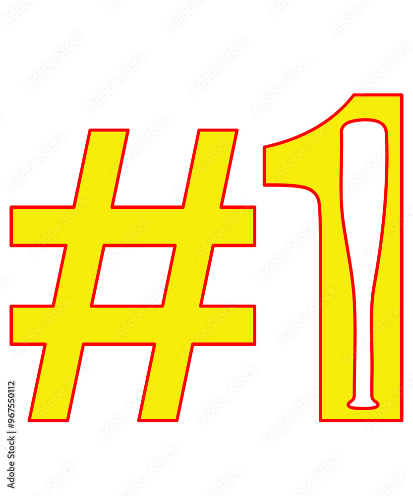 Obraz premium #1 sports clip art design on plain white transparent isolated background for card, shirt, hoodie, sweatshirt, apparel, card, tag, mug, icon, poster or badge