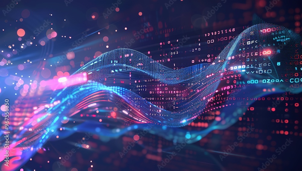 Obraz premium Abstract Particle Technology Background