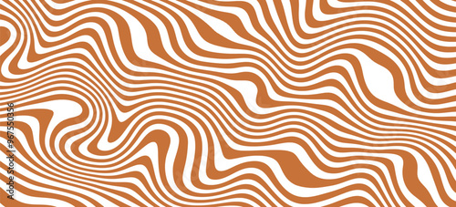 Wavy caramel abstract background. Pattern with candy texture.