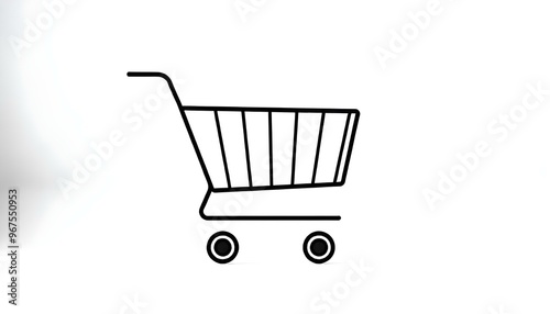 Shopping trolley icon symbol on a white background