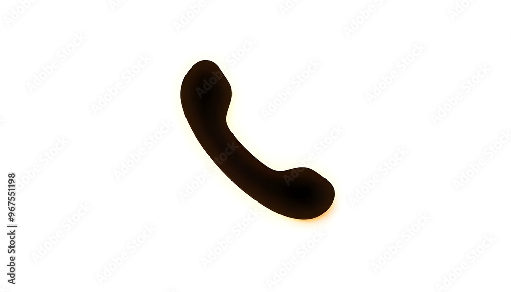 Phone symbol icon on a plain white background Phone symbol icon on a plain white background