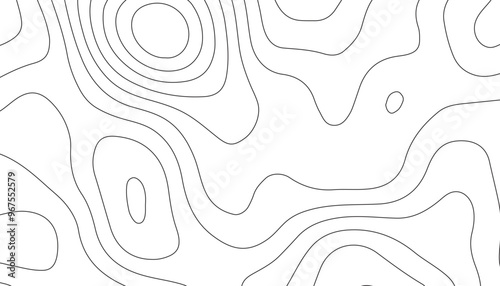 Topographic pattern texture. Topographic Map. Geographic topography vector illustration. Abstract circle lines background. Abstract blank detailed topographic contour map.