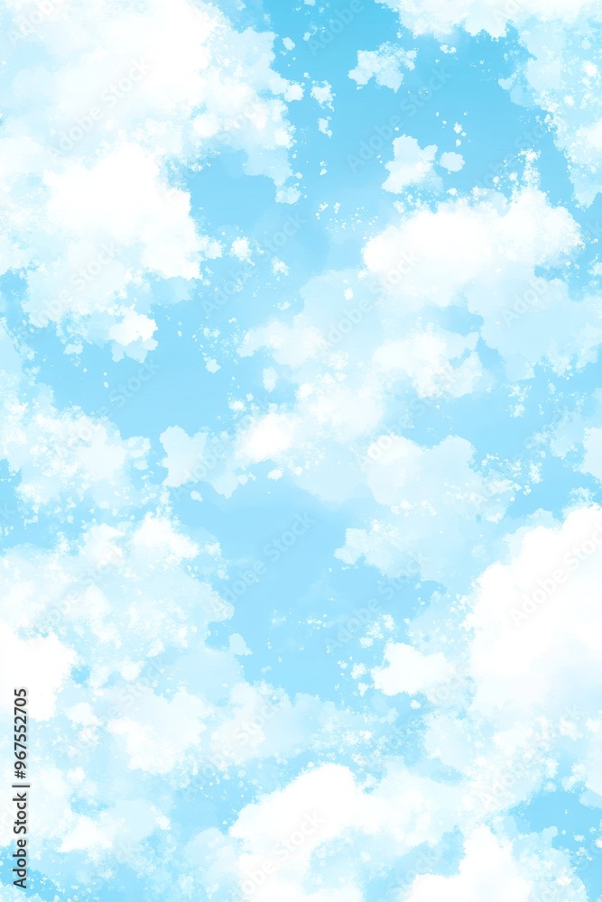 Obraz premium Blue watercolor painting on white paper background, art abstract surface, banner, backdrop, template, poster, wallpaper, blue watercolor painting on white paper background.