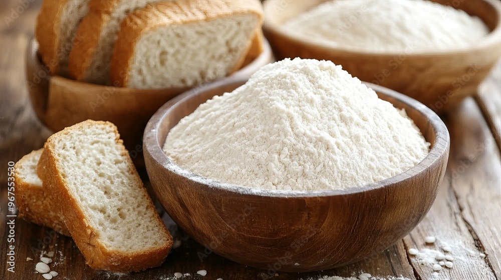Rice flour is made from finely ground rice. Bread made with rice flour is a gluten-free alternative to traditional wheat bread. It can be enjoyed by people with celiac disease or gluten intolerance. Rice flour is made from finely ground rice. Bread made with rice flour is a gluten-free alternative to traditional wheat bread. It can be enjoyed by people with celiac disease or gluten intolerance.