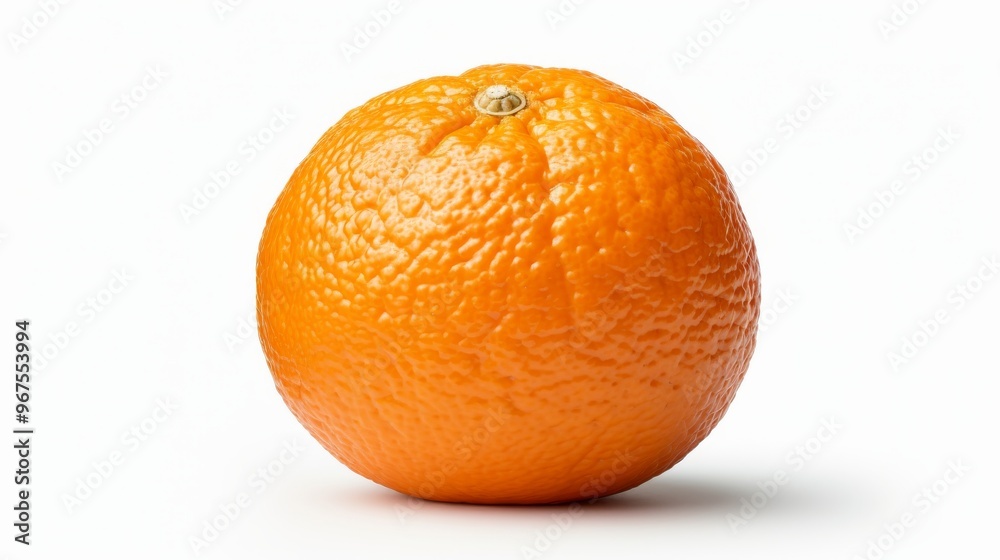 Fresh orange resting on a clean surface showcasing its vibrant color and texture Fresh orange resting on a clean surface showcasing its vibrant color and texture