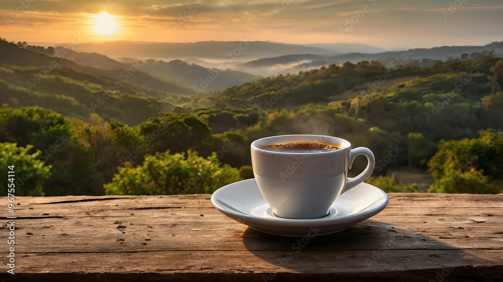 cup of coffee on the beach, ai generated cup of coffee on the beach, ai generated