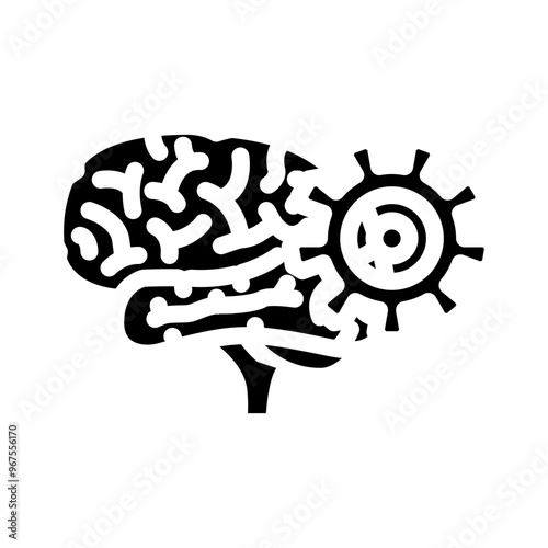 gears brainstorm glyph icon vector. gears brainstorm sign. isolated symbol illustration photo