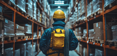 “Worker Wearing Safety Equipment Such as a Hard Hat”
 photo