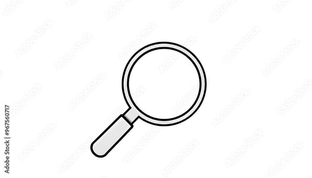 magnifying glass symbol on a white background magnifying glass symbol on a white background