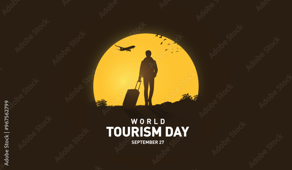 World Tourism Day concept vector illustration. Travel concept illustration. World Tourism Day concept vector illustration. Travel concept illustration.