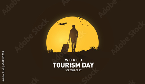 World Tourism Day concept vector illustration. Travel concept illustration.