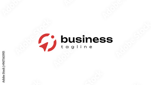 Business Logo with Red Icon