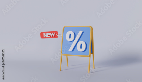 Discount Prize Board sign on white background photo