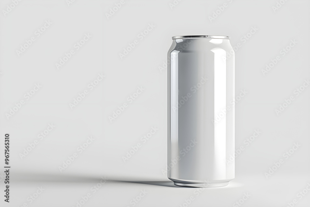 Aluminum can for beer or soda. Mock up for advertising, branding, product presentation with space for text Aluminum can for beer or soda. Mock up for advertising, branding, product presentation with space for text