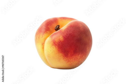 A ripe peach with a smooth, colorful skin, showcasing its natural beauty and freshness.