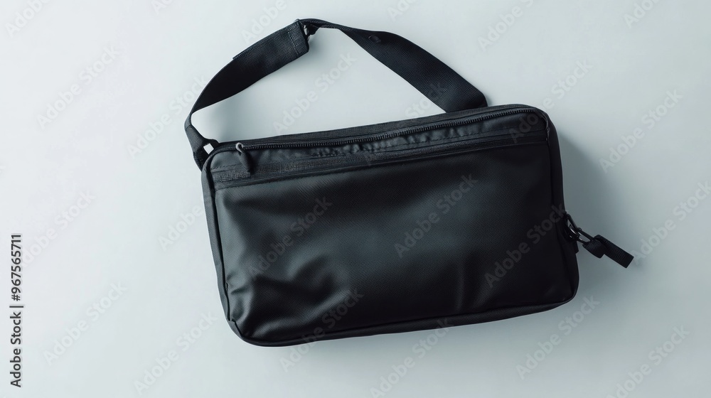 Black Sling Bag on a White Background Black Sling Bag on a White Background