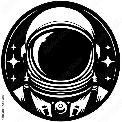 Astronaut portrait silhouette