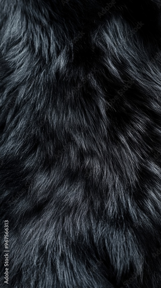 Close-up of black fur texture Close-up of black fur texture