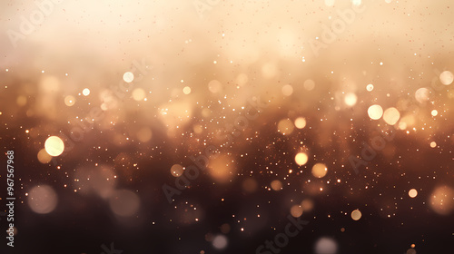 Chocolate brown glitter defocused twinkly lights resembling a foggy morning long shot. Foggy Morning. Illustration