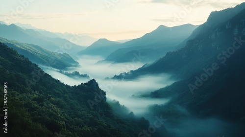 A morning hike through the mountains, with the path leading above a sea of mist that