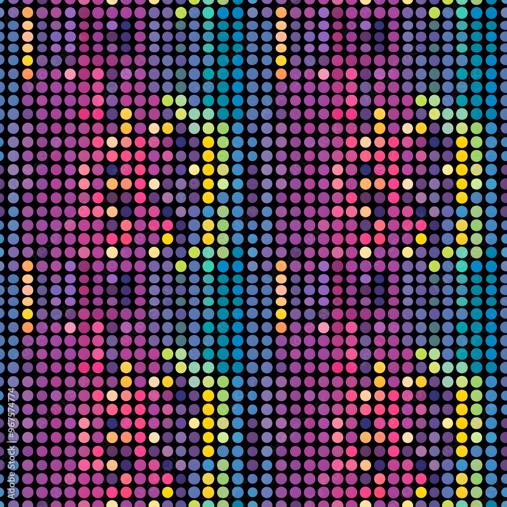 Obraz premium Optical illusion created with multi-colored dots. Seamless pattern.