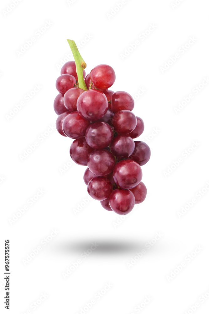 Flying red grape fruit isolated on white background , clipping path. Flying red grape fruit isolated on white background , clipping path.