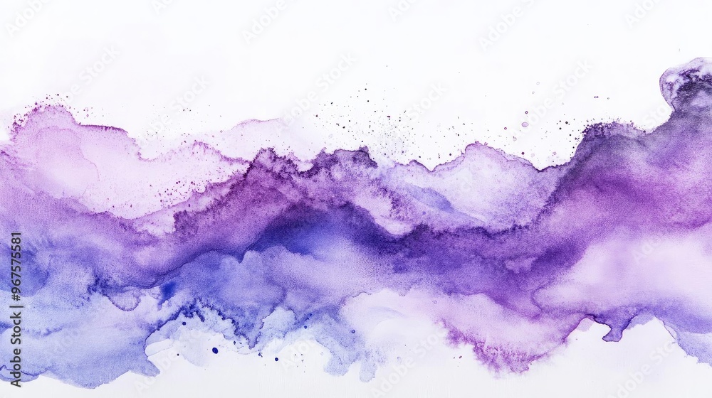 Vibrant watercolor abstract art in shades of purple, creating a serene and elegant atmosphere for creative projects. Vibrant watercolor abstract art in shades of purple, creating a serene and elegant atmosphere for creative projects.