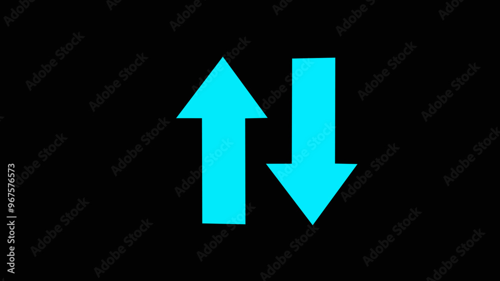 Sweep up down animation. silhouette up down arrow animation on the black background. Up down and crogin arrow loading animation. Sweep up down animation. silhouette up down arrow animation on the black background. Up down and crogin arrow loading animation.