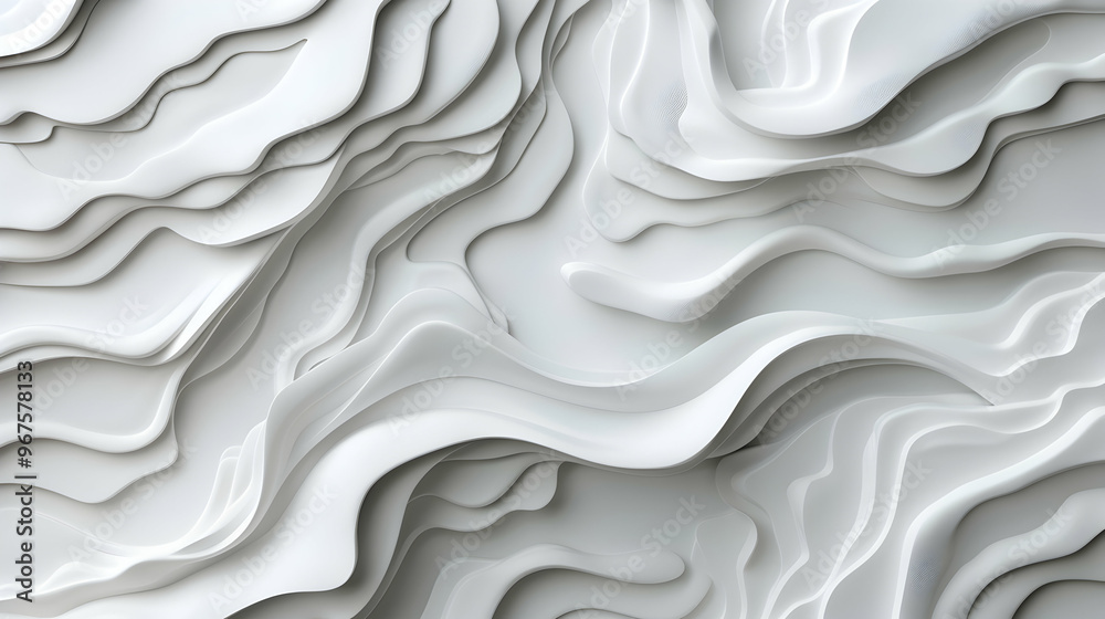 Fototapeta premium Seamless Pattern With White Sea Map And Topographi