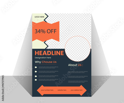  marketing flyer set. Corporate business flyer template design set with orrange,gray 
and lite yellow. marketing, business proposal,  marketing flyer set.Illustrator Ai file.