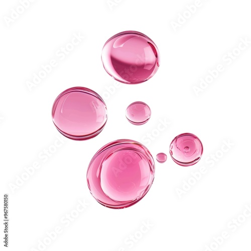 Pink bubbles isolated photo png.